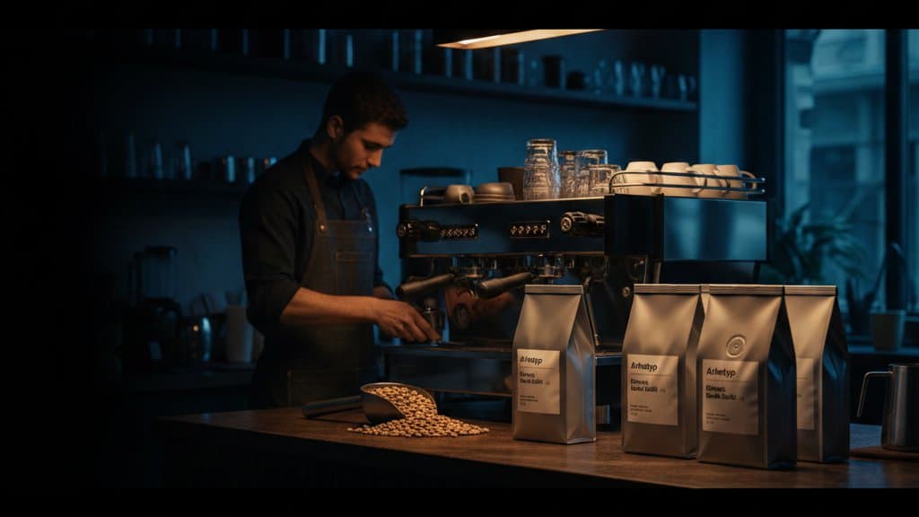 Tejghea de cafenea cu pungi Arhetyp